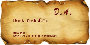 Denk András névjegykártya